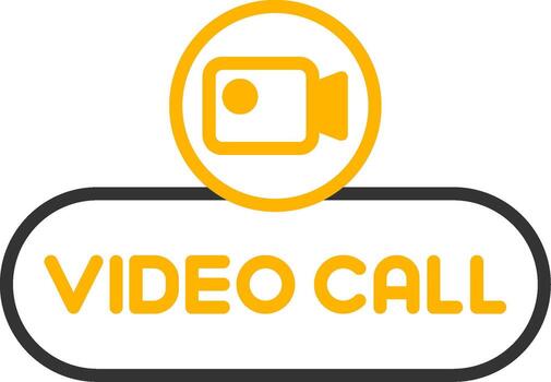 Start Call Button Line Two Color vector