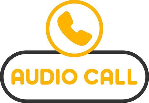 Start Audio Call Button Line Two Color vector