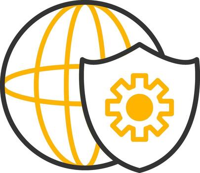 cromo establecido web navegador icono línea dos color vector