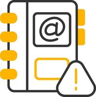Address Already in Use Line Two Color vector
