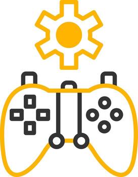 Main Game Menu Interface Line Two Color vector