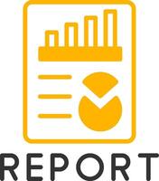 Executive Report Summary Line Two Color vector
