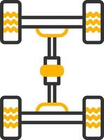 Rear Wheel Axle Line Two Color vector