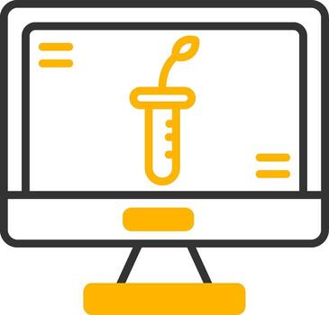 pruebas servidor símbolo línea dos color vector