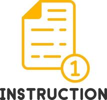 Step by Step Instructions Line Two Color vector