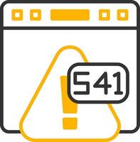 Error 541 Backend Queue Overload Line Two Color vector