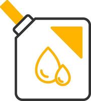 Manual Oil Dispensing Can Line Two Color vector