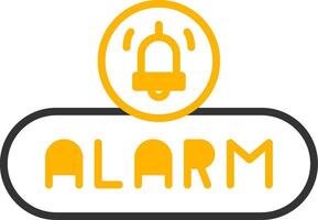 Set Alarm Button Line Two Color vector