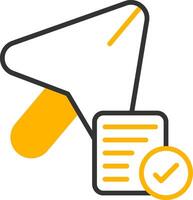 Confirm Purchase Details Line Two Color vector