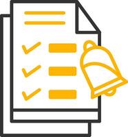 Due Task App Notification Line Two Color vector