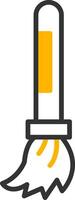 Angled Bristle Broom Line Two Color vector