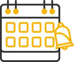 Smart Calendar Meeting Reminder Line Two Color vector