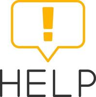 Help Support Message Line Two Color vector