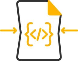 Minified Code Block Icon Line Two Color vector