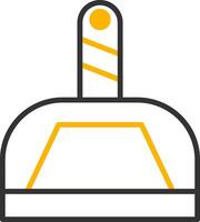 Snap Fit Dustpan Set Line Two Color vector