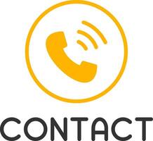 Contact Us Information Block Line Two Color vector