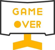 Game Over Line Two Color vector