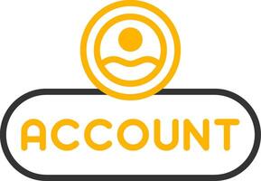 Manage Account Button Line Two Color vector