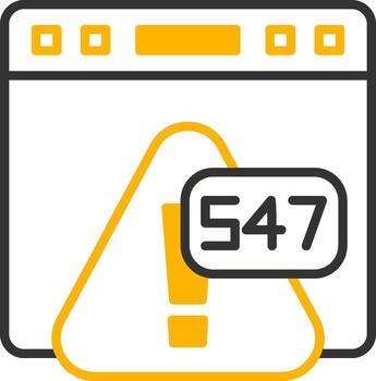 Error 547 Cache Miss Repeated Line Two Color vector