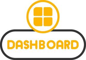 Open Dashboard Button Line Two Color vector