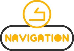 Navigation Menu Button Line Two Color vector