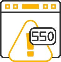 Error 550 Permission Denied Message Line Two Color vector