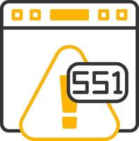 Error 551 Upstream Certificate Invalid Line Two Color vector