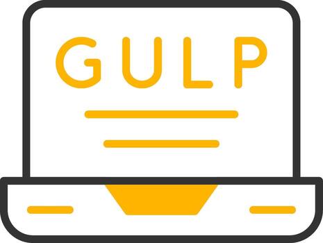 Gulp Task Automation Icon Line Two Color vector