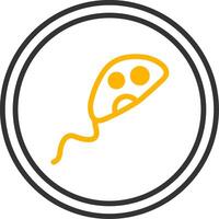Vibrio parahaemolyticus Shellfish Poisoning Agent Line Two Color vector