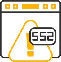 Error 552 Invalid File Format Error Line Two Color vector