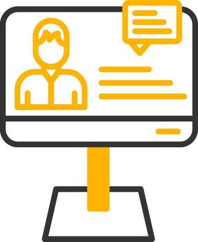 de marca seminario web hospedaje plataforma línea dos color vector