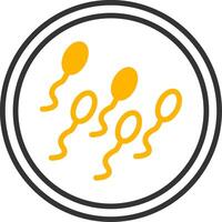 Vibrio alginolyticus Saltwater Bacterium Line Two Color vector