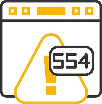 error 554 correo rechazado por servidor línea dos color vector