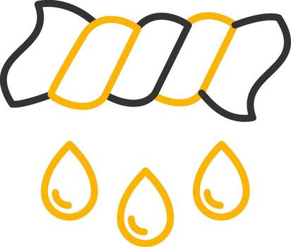 Protective Drop Cloth Sheet Line Two Color vector