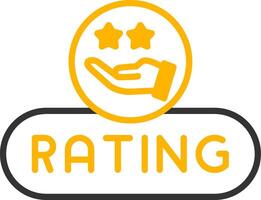 Leave Rating Button Line Two Color vector