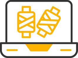 Yarn Dependency Tool Icon Line Two Color vector