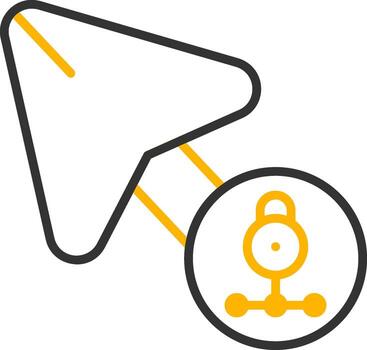 Encrypt Private Data Line Two Color vector