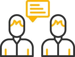 Internal Team Chat Platform Line Two Color vector
