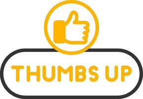 Thumbs Up Feedback Button Line Two Color vector