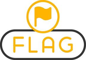 Report Content Button Line Two Color vector
