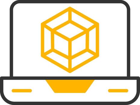 JavaScript Module Bundler Line Two Color vector