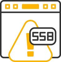 Error 558 Invalid Content Type Header Line Two Color vector