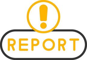 Report Issue Button Line Two Color vector