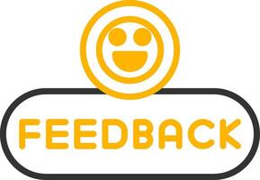 Send Feedback Button Line Two Color vector