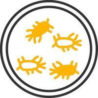 Mycobacterium abscessus Rapid Growing Line Two Color vector