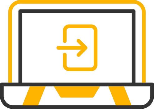 Login Timeout Notification Line Two Color vector