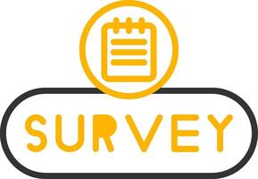 Start Survey Button Line Two Color vector