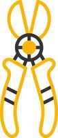 Rotary Pipe Cutter Line Two Color vector