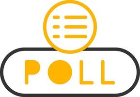 Participate in Poll Button Line Two Color vector