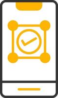 Mobile First Design Icon Line Two Color vector